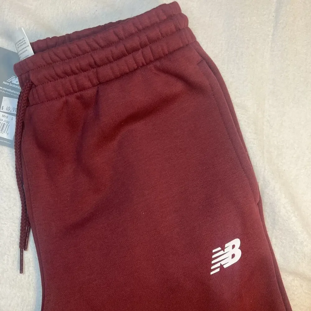 NWT New Balance Men's Sports Fleece Joggers‎ Burgundy Small Mp43904